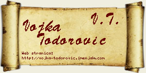Vojka Todorović vizit kartica